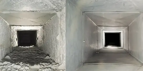 Before and After Duct Cleaning