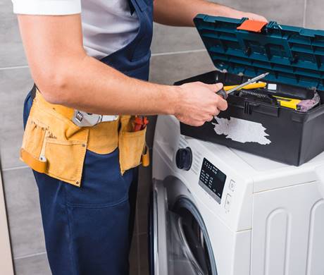 Plumber making a repair