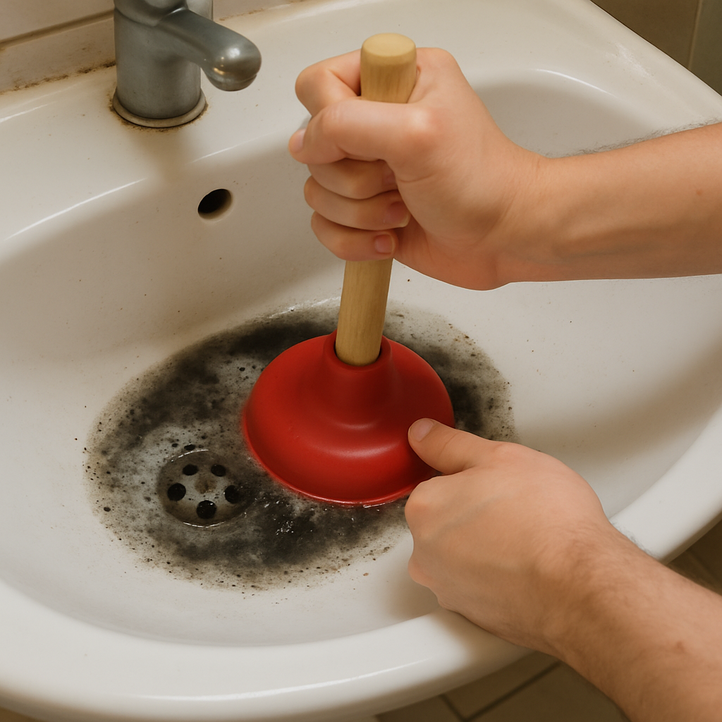 Clogged sink drain