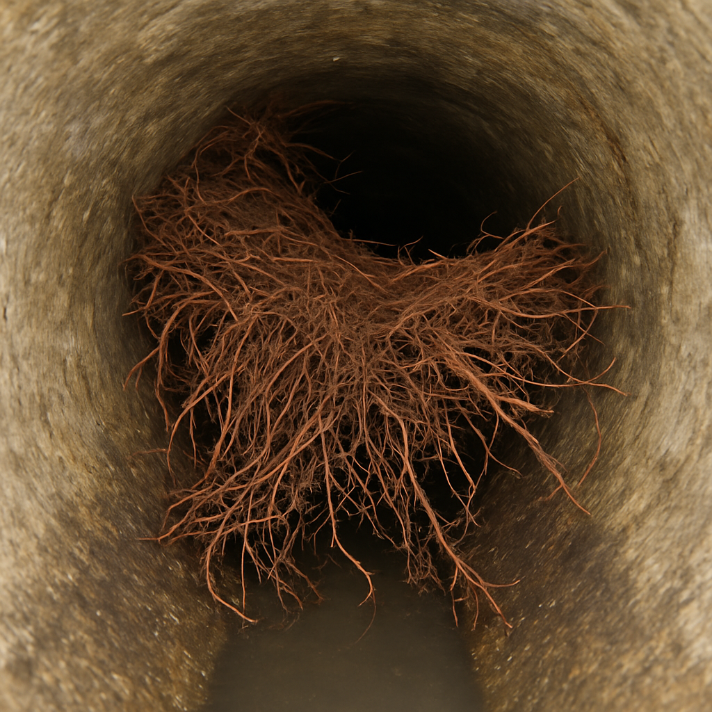 Roots in main sewer line